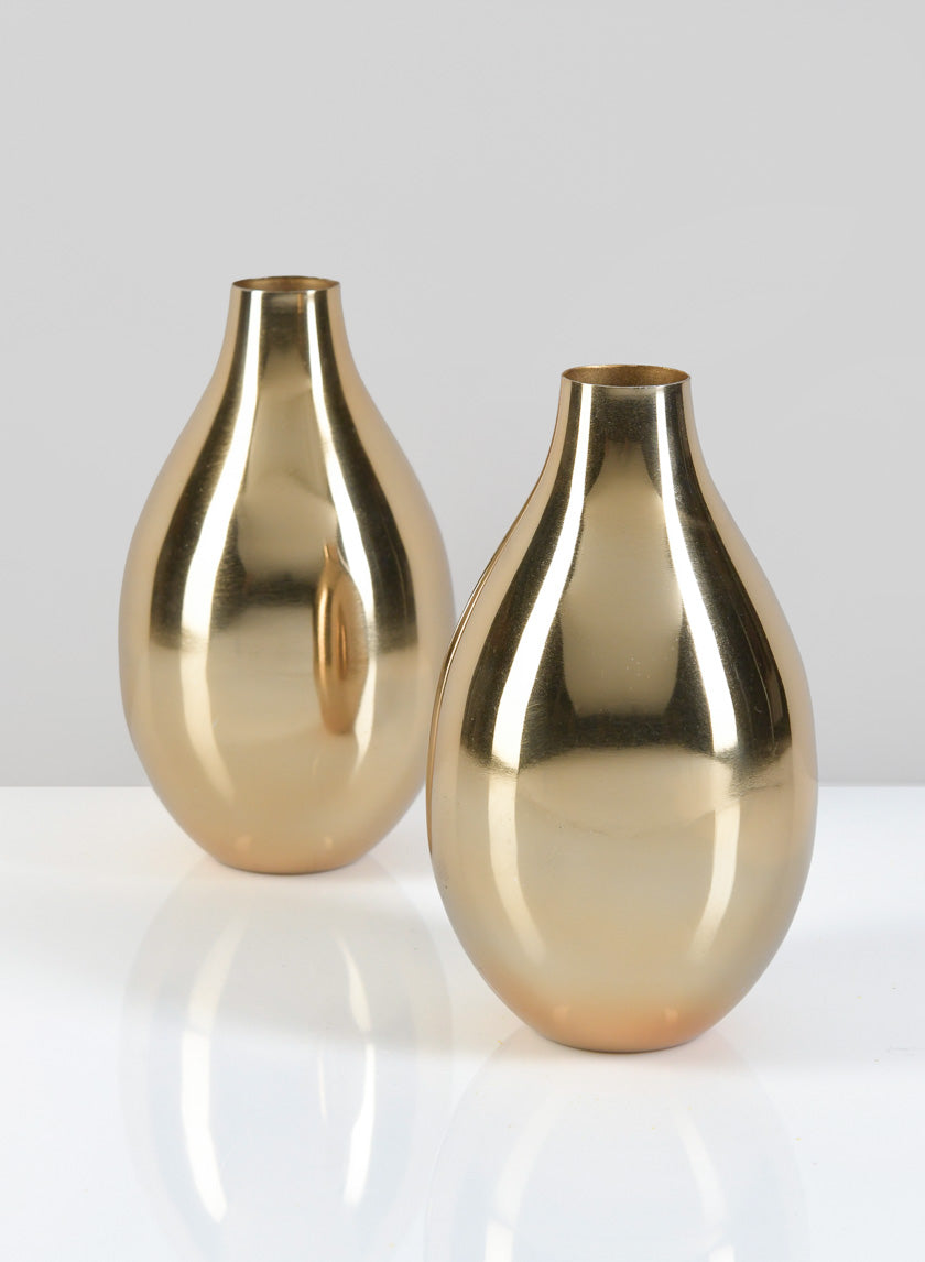 6in Tall Cordoba Gold Vase Decor Jamali-garden