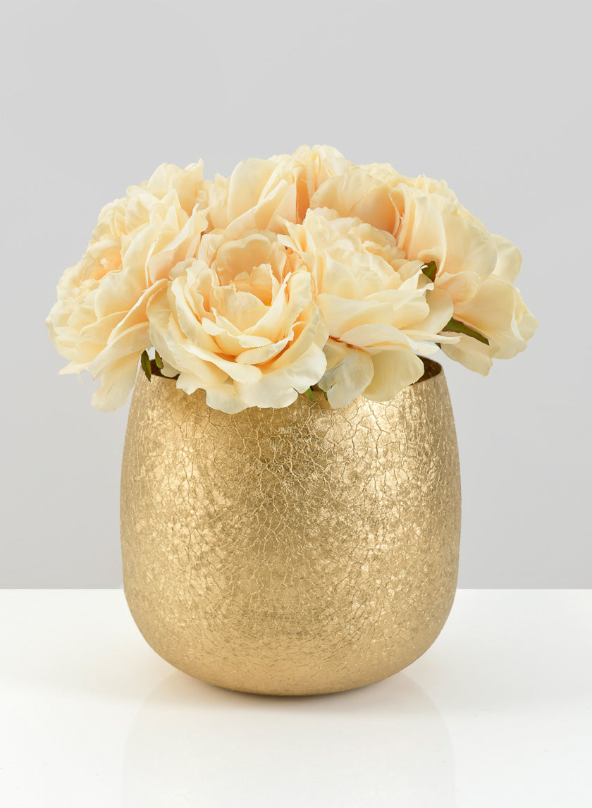 6in Wide Shanti Gold Bowl Decor Jamali-garden