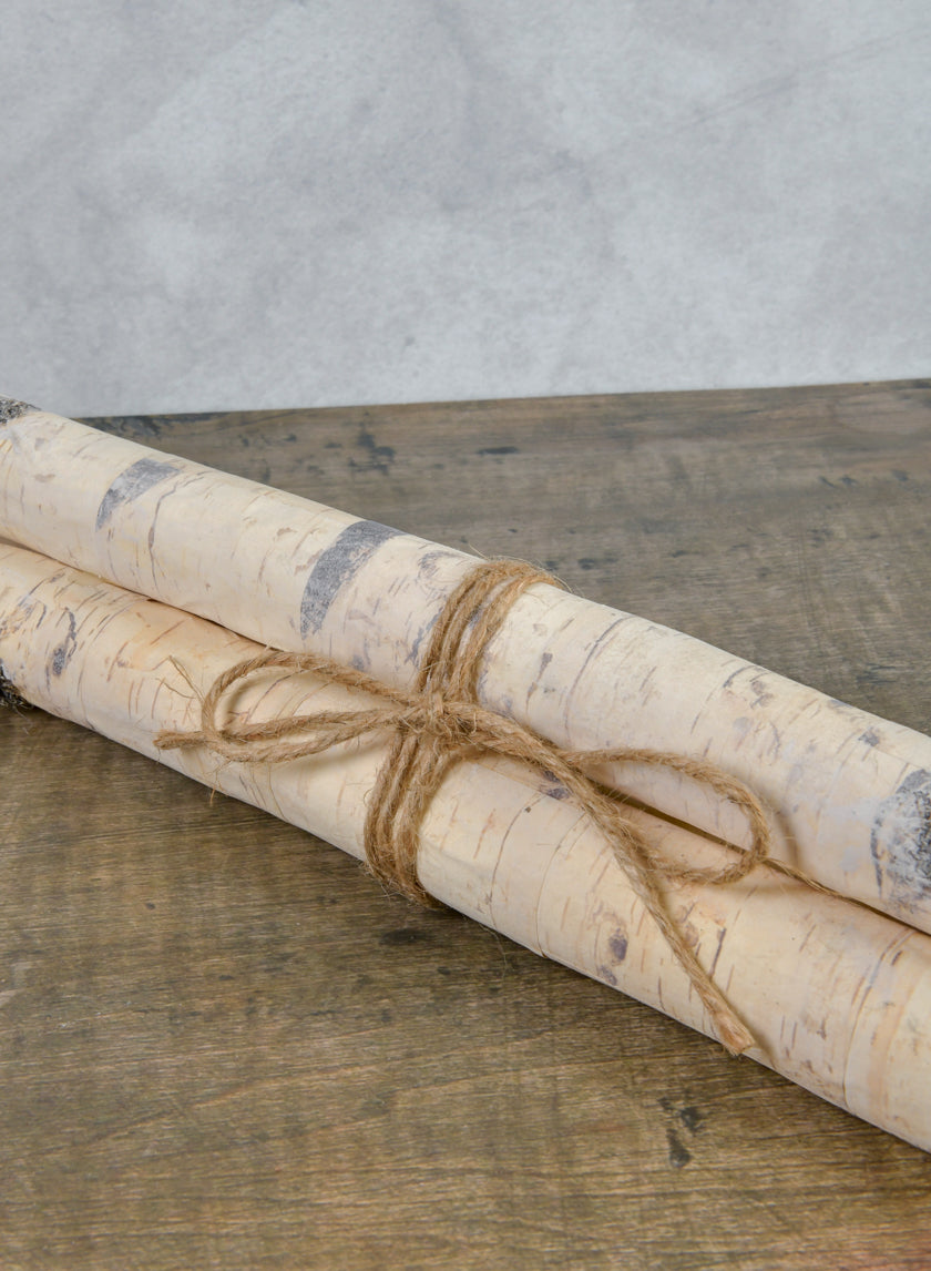19.5in Long Artificial Birch Pole Stack Decor Jamali-garden