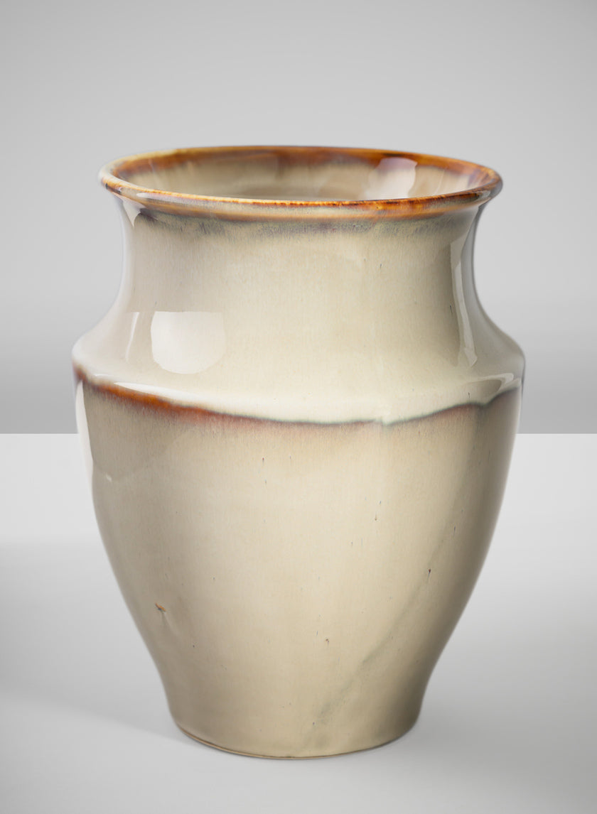 8in Tall Cream Evora Ceramic Vase Decor Jamali-garden