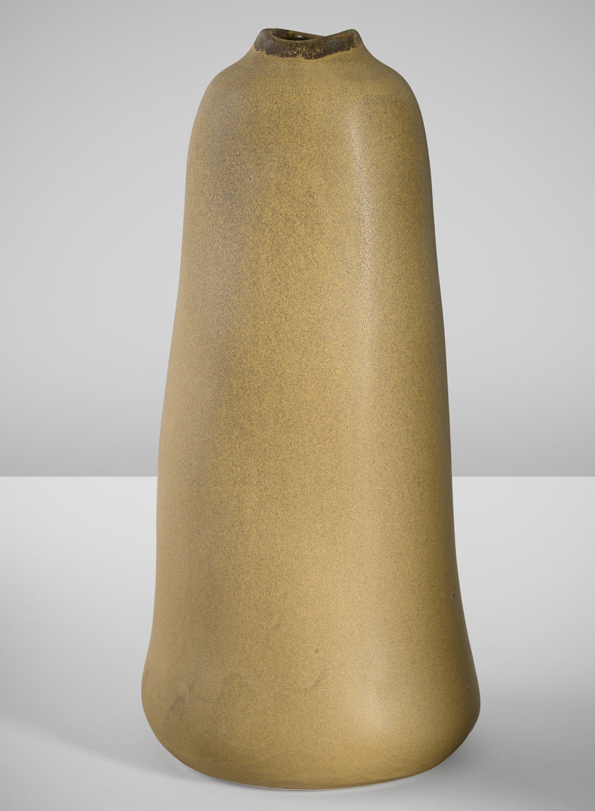11in Tall Amund Sand Mustard Ceramic Deco Vase Decor Jamali-garden