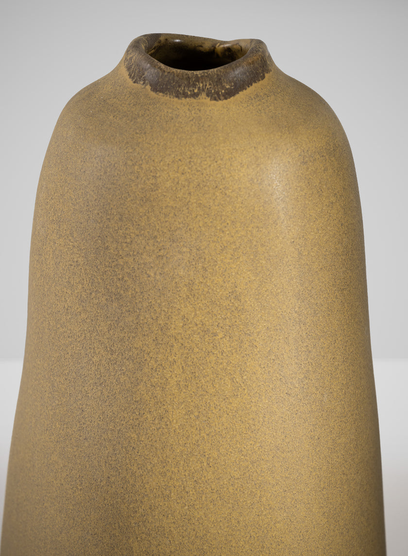11in Tall Amund Sand Mustard Ceramic Deco Vase Decor Jamali-garden