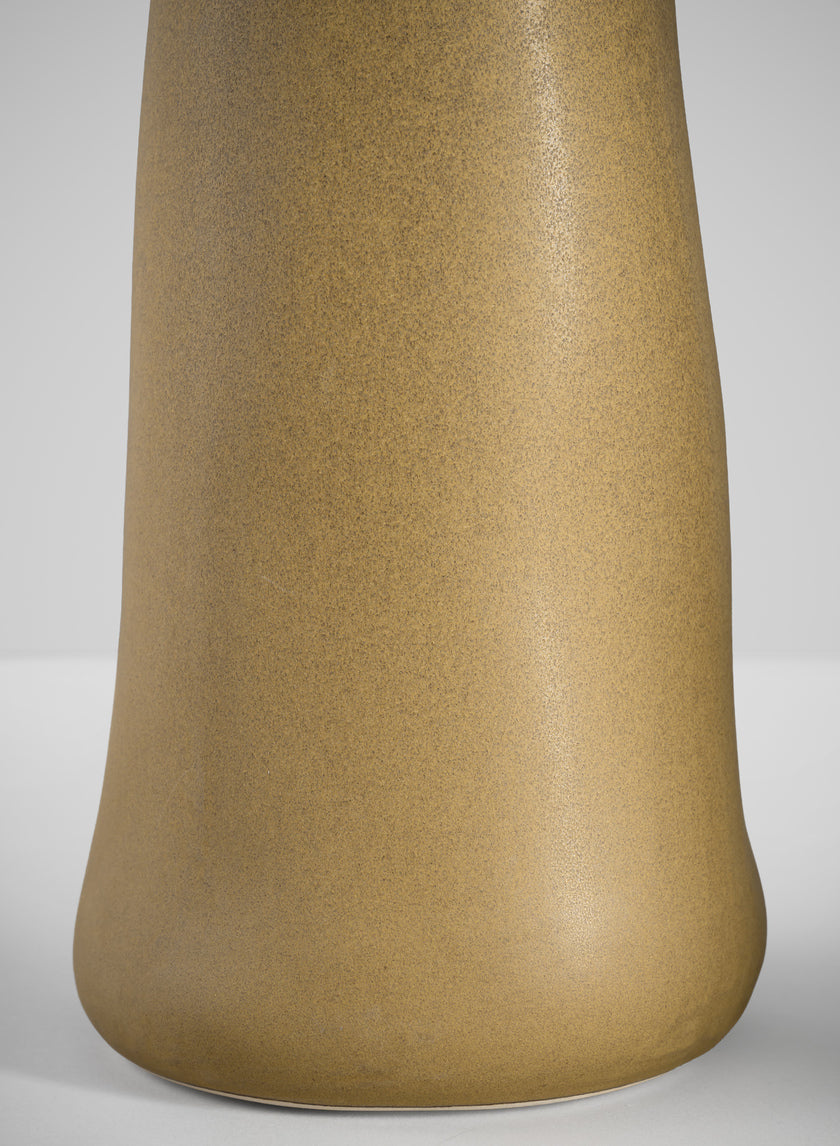 11in Tall Amund Sand Mustard Ceramic Deco Vase Decor Jamali-garden