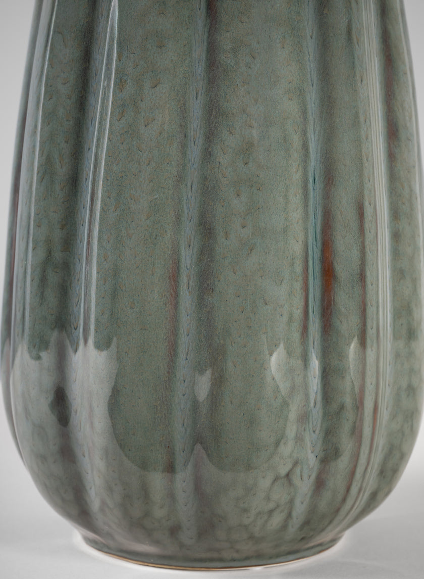 11in Tall Grey Glazed Leif Ceramic Vase Decor Jamali-garden