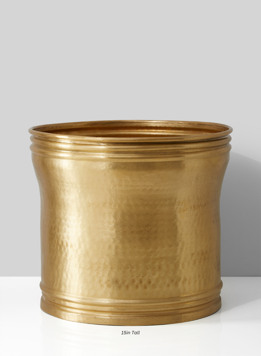 Brass Look Antique Aluminum Planter Decor Jamali-garden