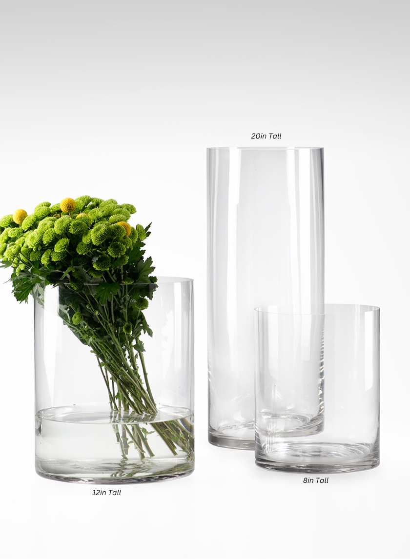 Clear Glass Cylinders Decor Jamali-garden