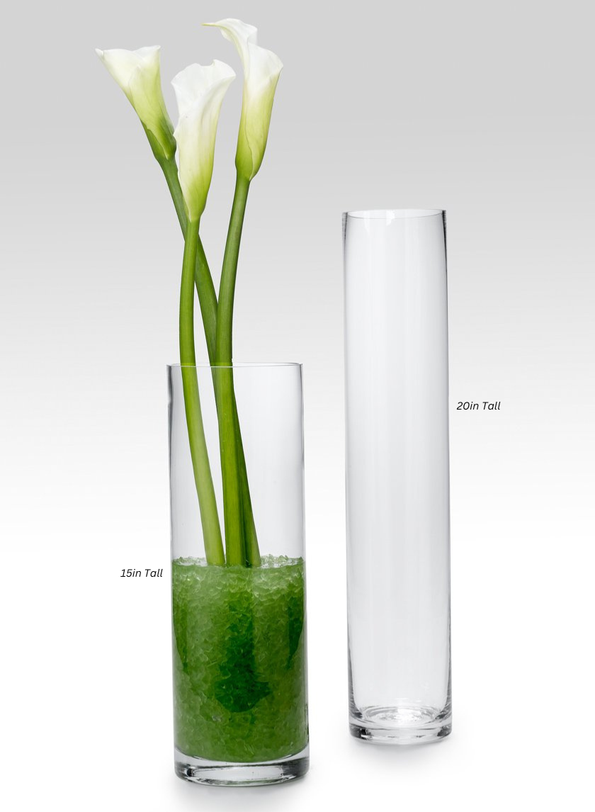Tall Clear Glass Cylinders Decor Jamali-garden