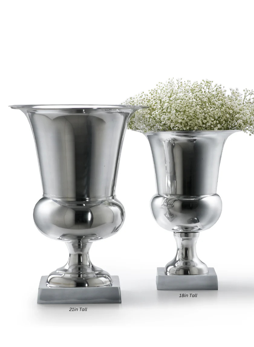 Polished Aluminum Urns Decor Jamali-garden