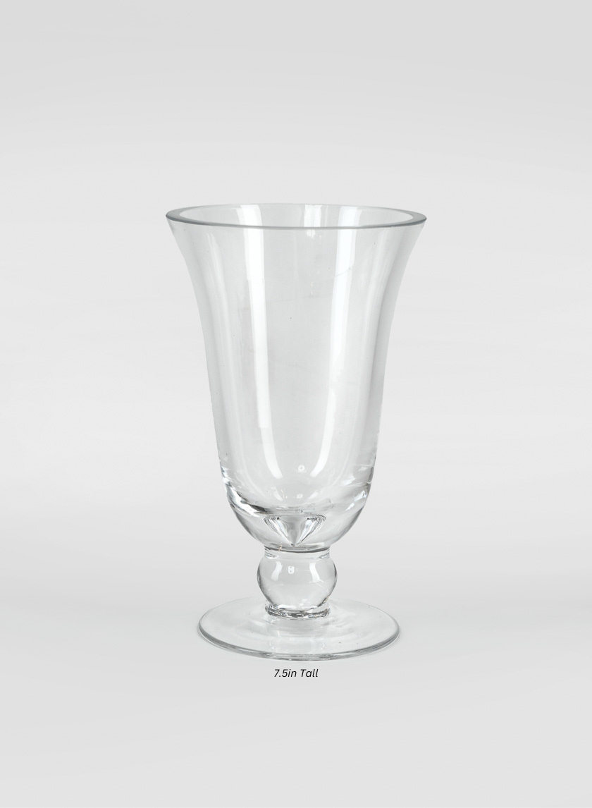 Vienna Clear Glass Urns Decor Jamali-garden 7.5in Tall EACH