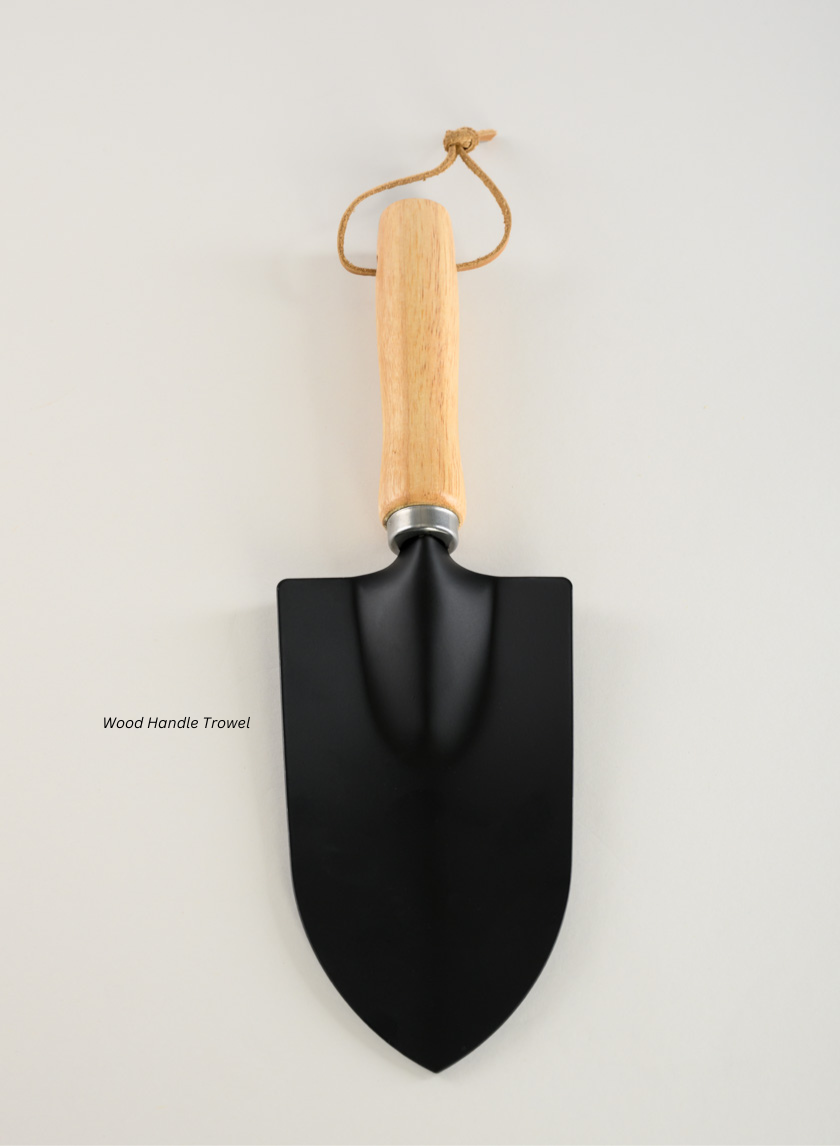Wood Handle Tranplanter and Trowel Decor Jamali-garden Black and Beige Trowel EACH