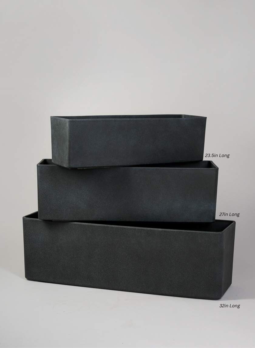 Campagna Black Classic Light Weight Window Box Decor Jamali-garden
