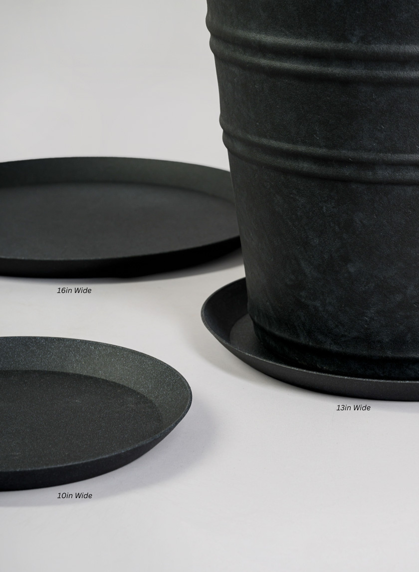 Black Plastic Saucer Decor Jamali-garden