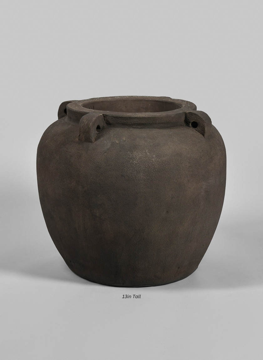 Petra Aged Black Amphora Vase Decor Jamali-garden 13in Tall EACH