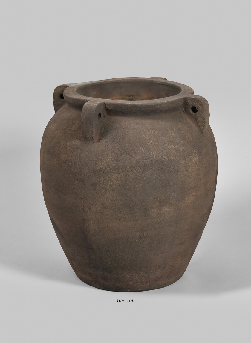 Petra Aged Black Amphora Vase Decor Jamali-garden 16in Tall EACH