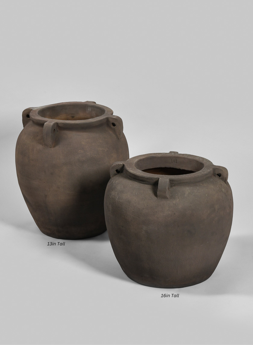 Petra Aged Black Amphora Vase Decor Jamali-garden