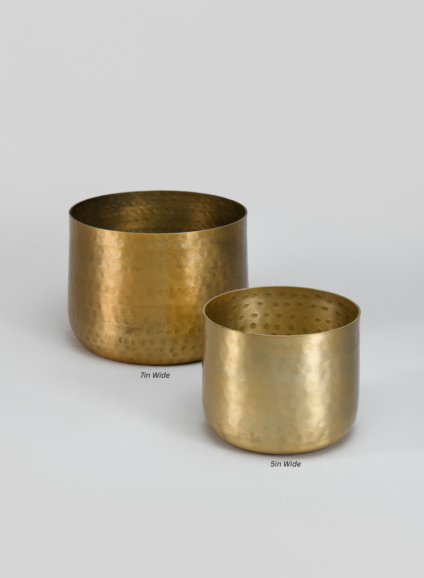 Mysore Brass Look Aluminum Pot Decor Jamali-garden