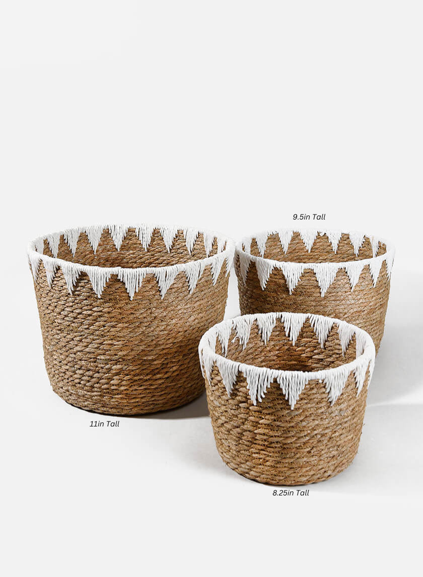 Timbuktu Cattails Basket Decor Jamali-garden