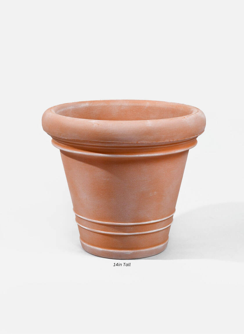 Impruneta Rolled Rim Planter Decor Jamali-garden Terracotta 14in Tall EACH