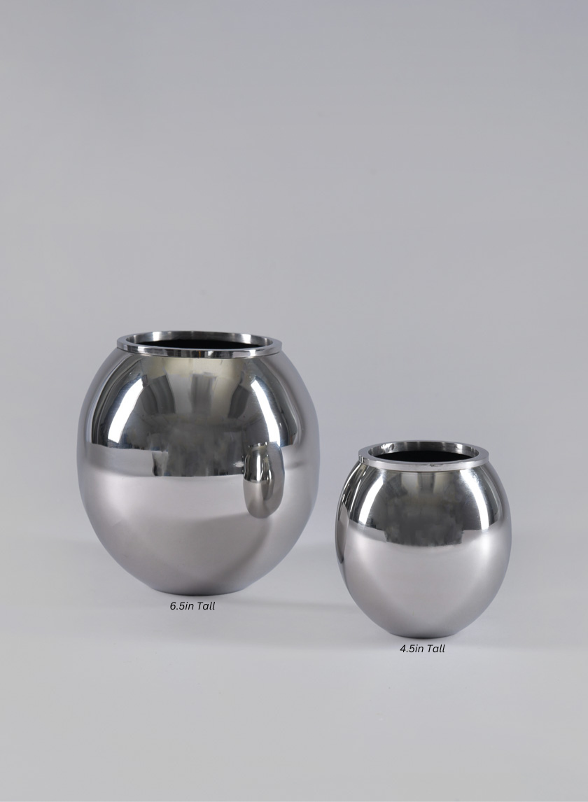 Krems Stainless Steel Fishbowl Vase Decor Jamali-garden