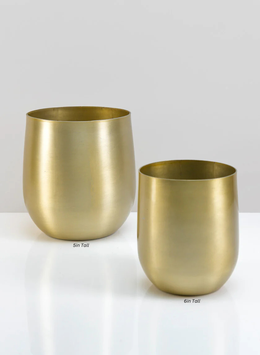 Ragha Brass Look Aluminum Pot Decor Jamali-garden