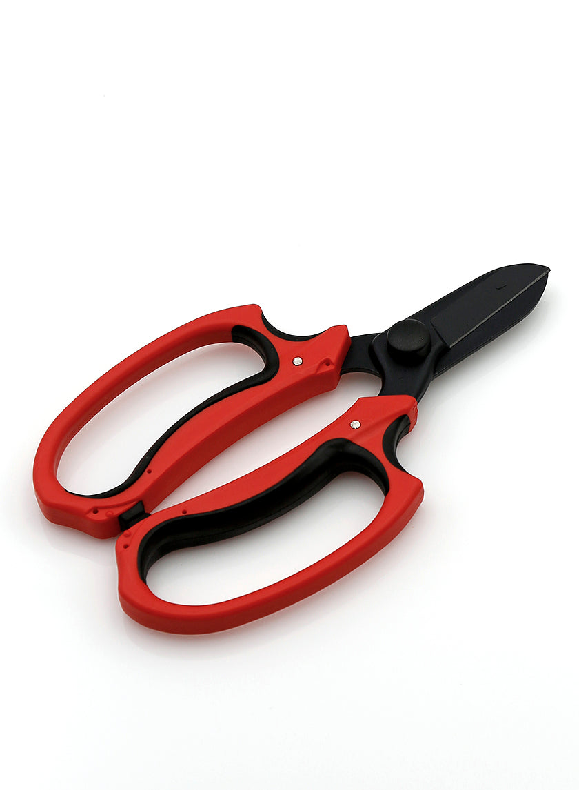 7in Red &amp; Black Floral Scissors Decor Jamali-garden