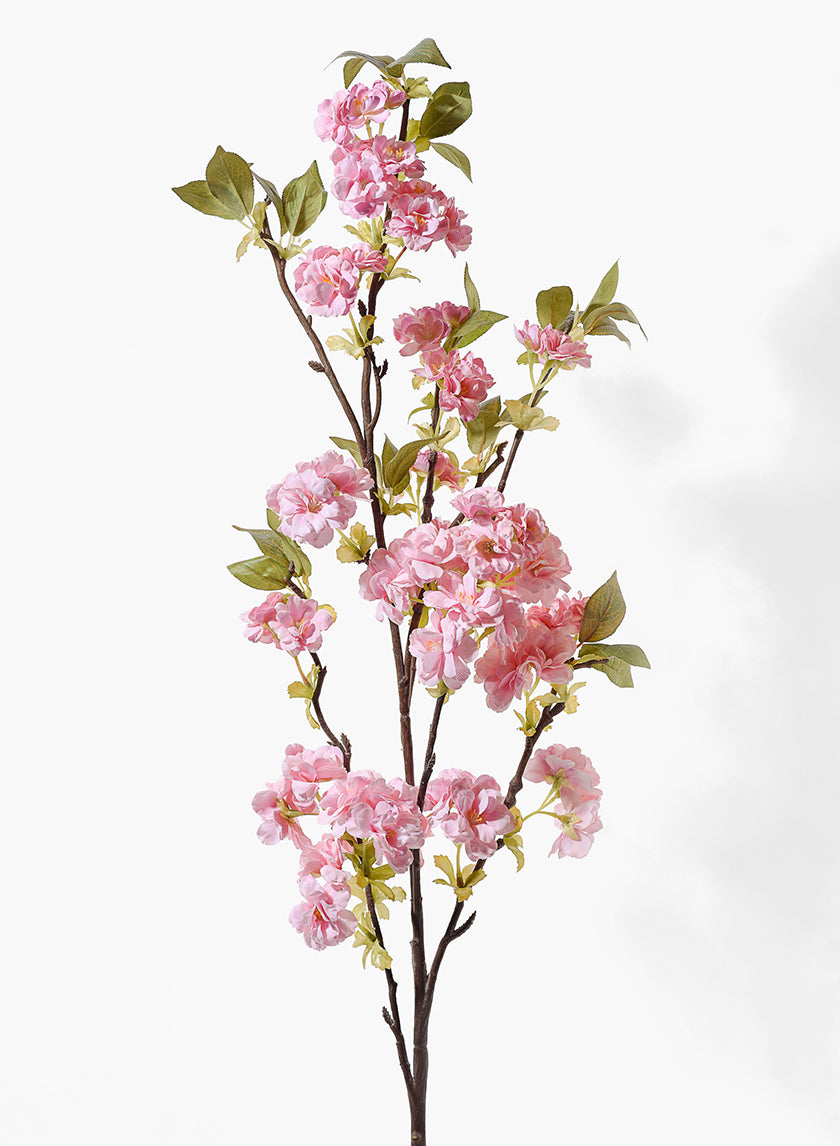50in Long Pink Cherry Blossom Branch Decor Jamali-garden