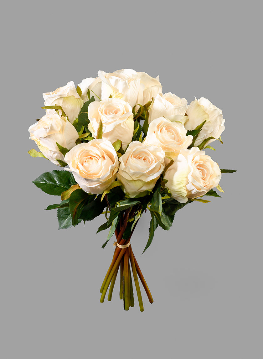 A Dozen Cream Roses Bouquet Decor Jamali-garden