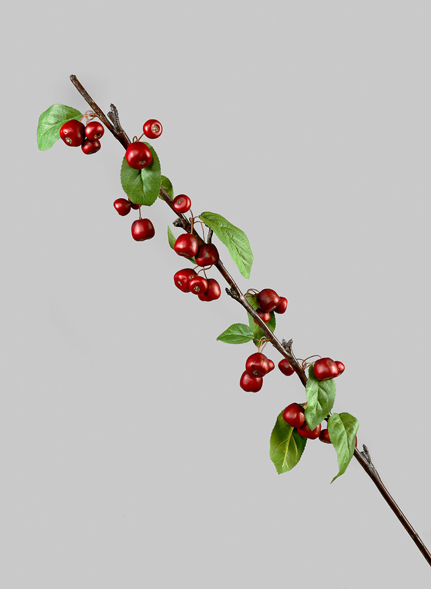 37in Long Red Berry Branch Decor Jamali-garden