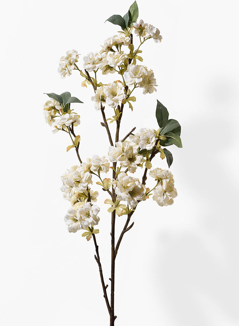38in Long White Cherry Blossom Branch Decor Jamali-garden