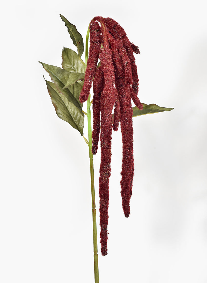 43in Long Deep Red Amaranthus Ponytails Decor Jamali-garden