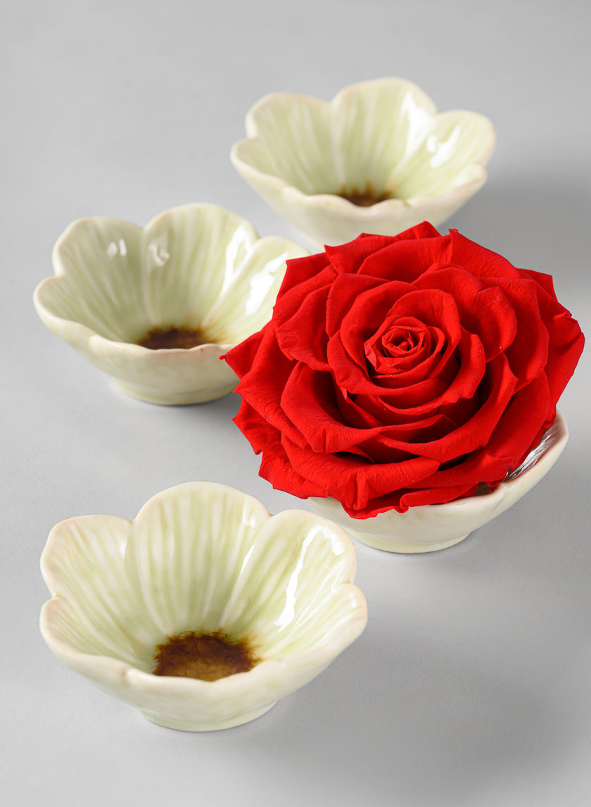 3.75in Wide Chantille Mini Flower Ceramic Bowl, Set of 4 Decor Jamali-garden