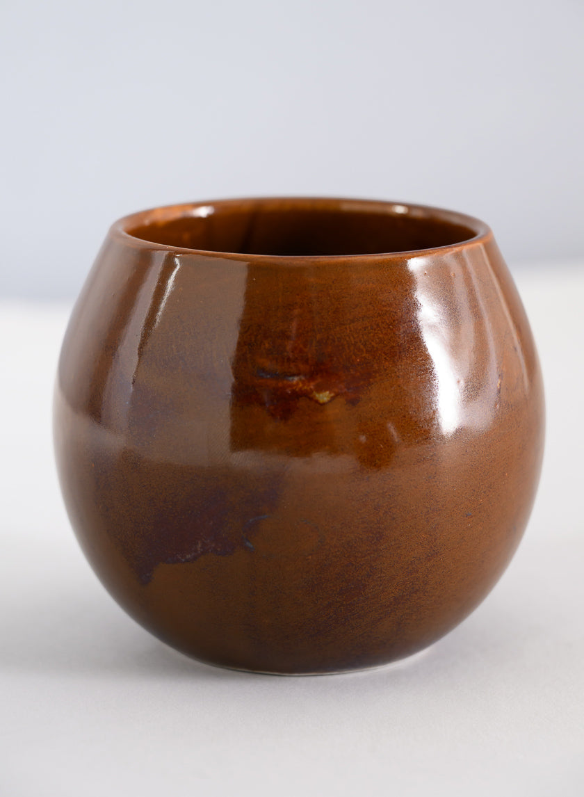 3.25in Tall Guan Oxblood Mini Ceramic Pots, Set of 2 Decor Jamali-garden