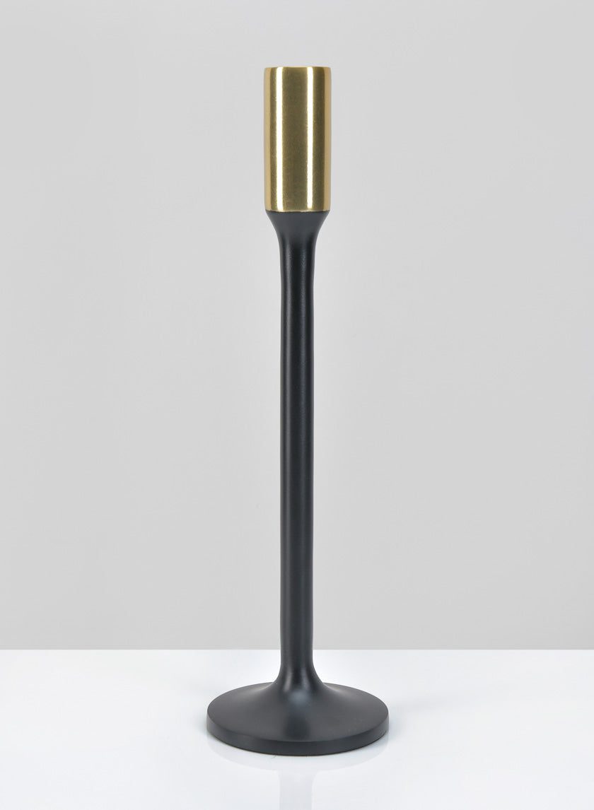 Zaragoza Black &amp; Gold Candlestick Decor Jamali-garden