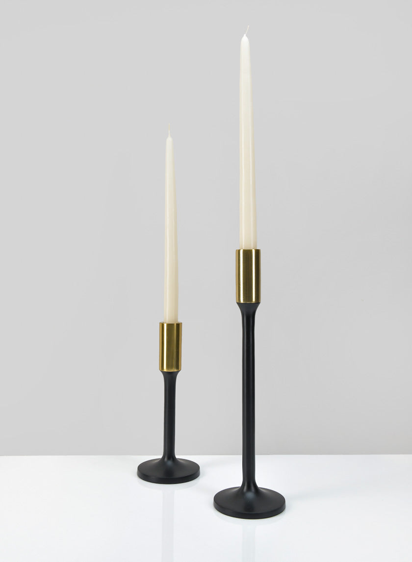 Zaragoza Black &amp; Gold Candlestick Decor Jamali-garden