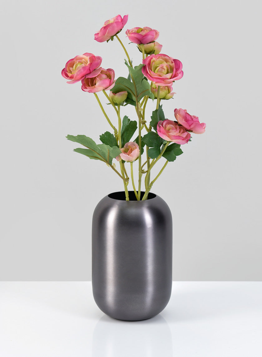 6in Tall Oviedo Stainless Steel Platinum Bullet Vase Decor Jamali-garden
