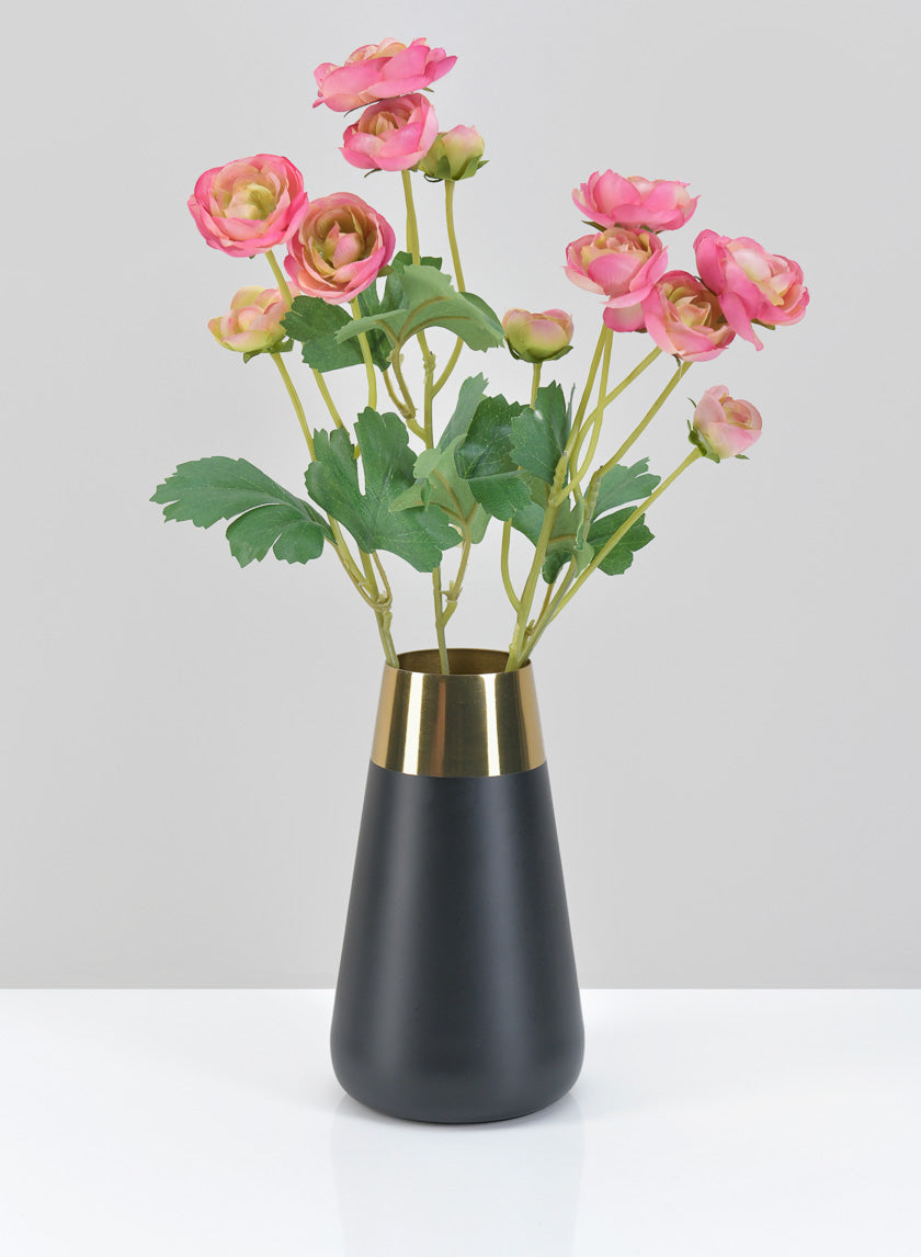 Zaragoza Stainless Steel Black &amp; Gold Vase Decor Jamali-garden