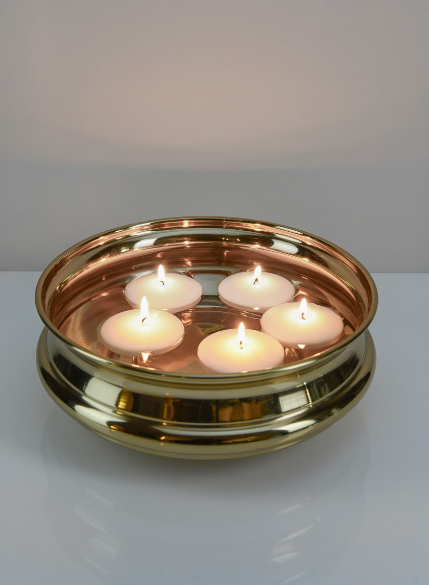 11.25in Wide Urli Gold Stainless Steel Festival Bowl Decor Jamali-garden