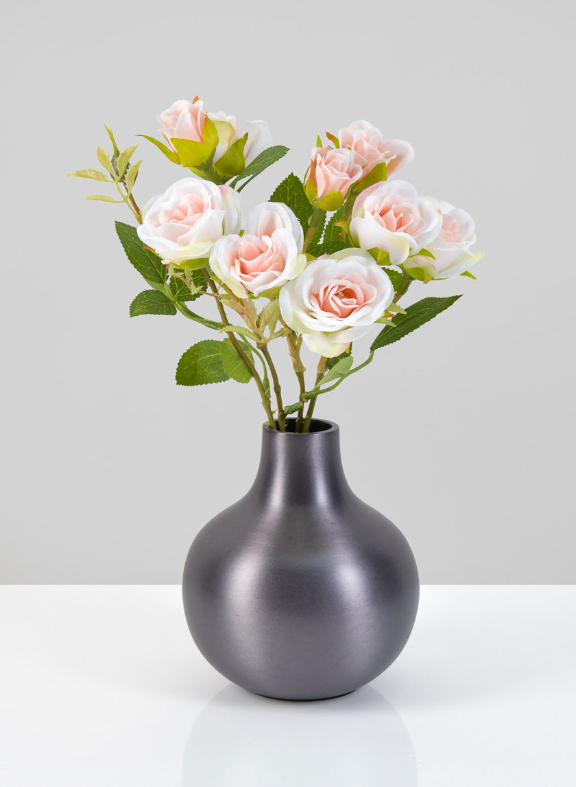 4.5in Tall Oviedo Platinum Mini Vase Decor Jamali-garden