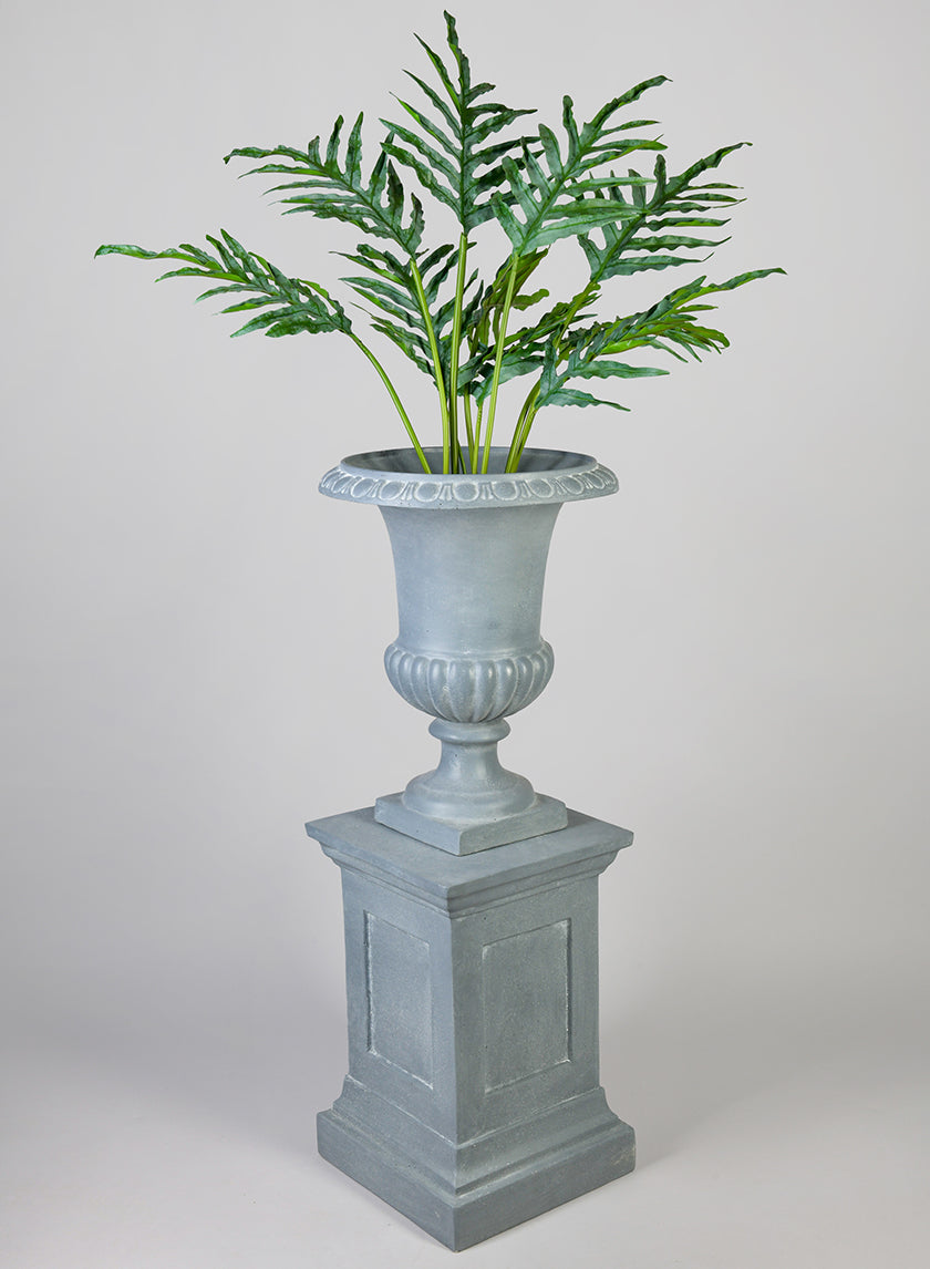 18.5in Tall Zinc Ceramic Pedestal Decor Jamali-garden