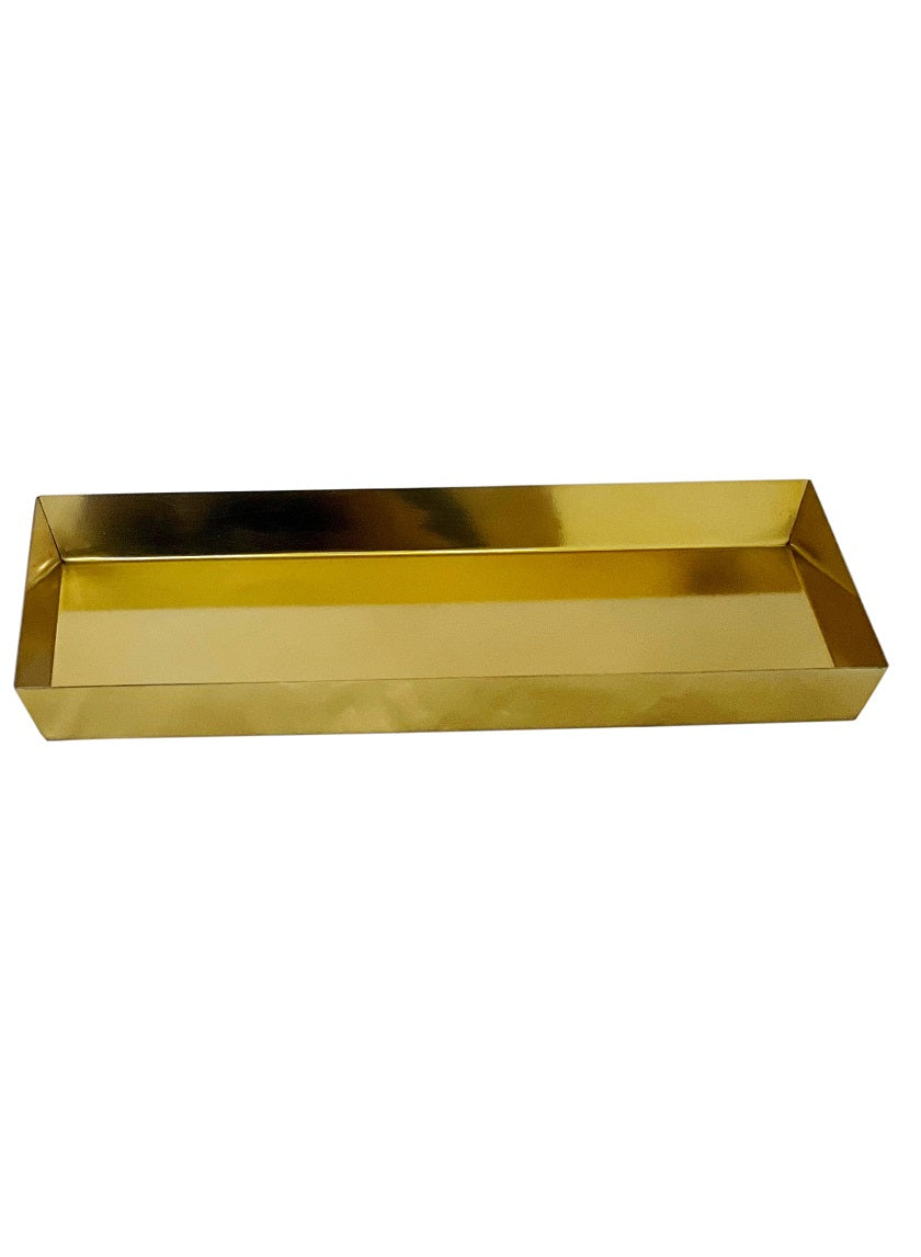 12in Long Rectangular Le Mans Gold Tray Decor Jamali-garden