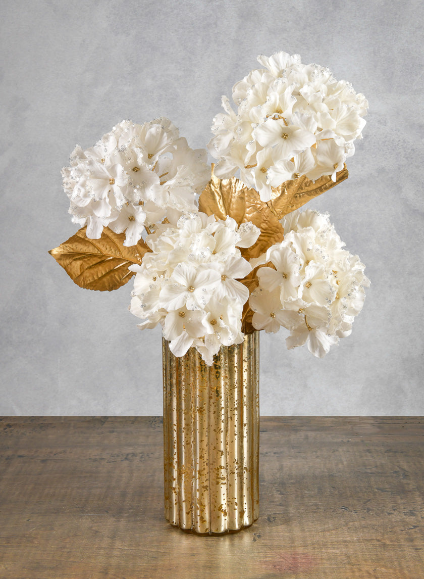 26in Long White Hydrangea Spray Decor Jamali-garden