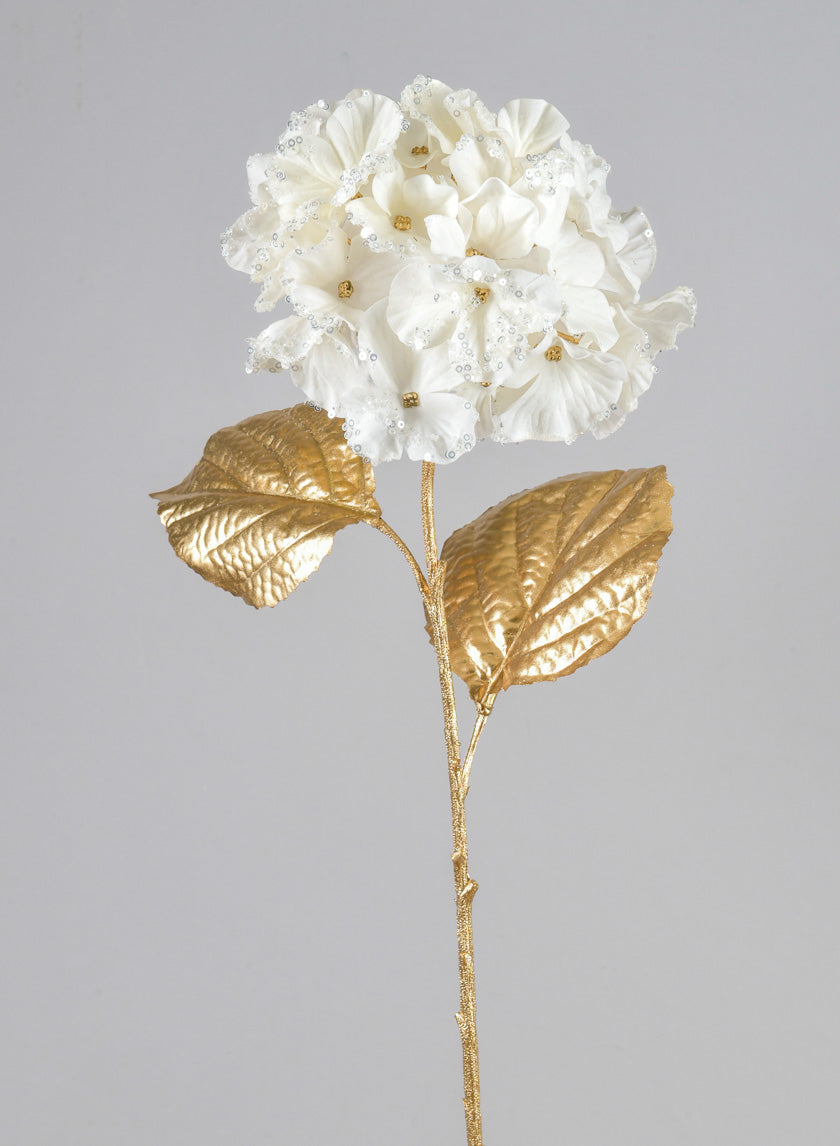 26in Long White Hydrangea Spray Decor Jamali-garden