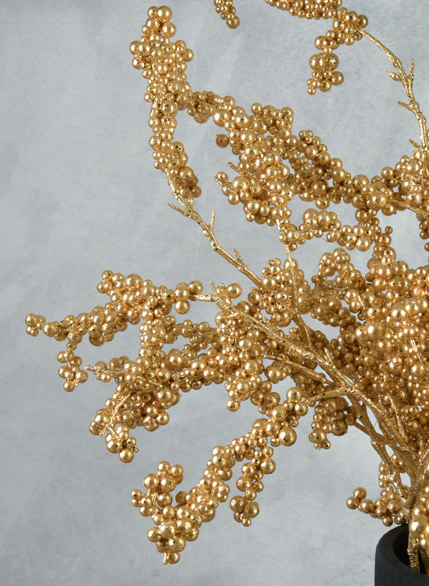30in Long Glitter Painted Berry Spray Decor Jamali-garden