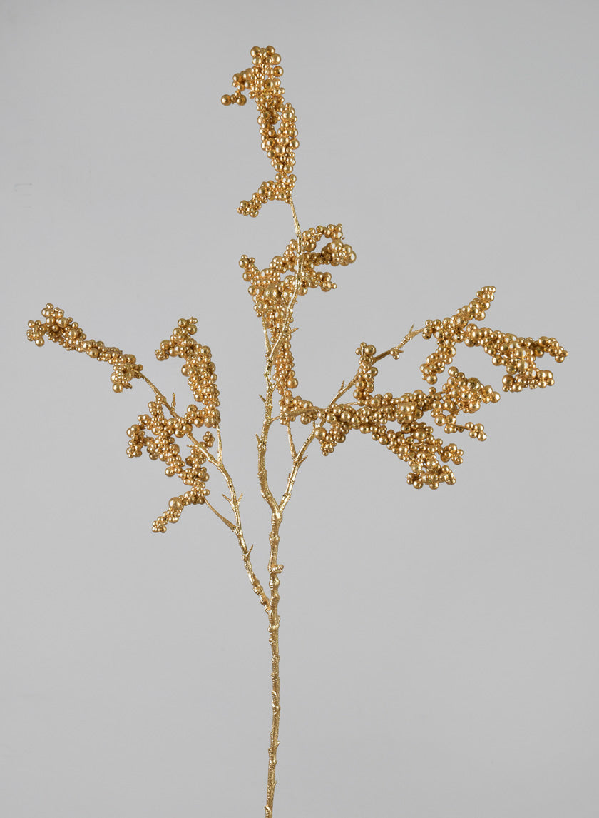 30in Long Glitter Painted Berry Spray Decor Jamali-garden