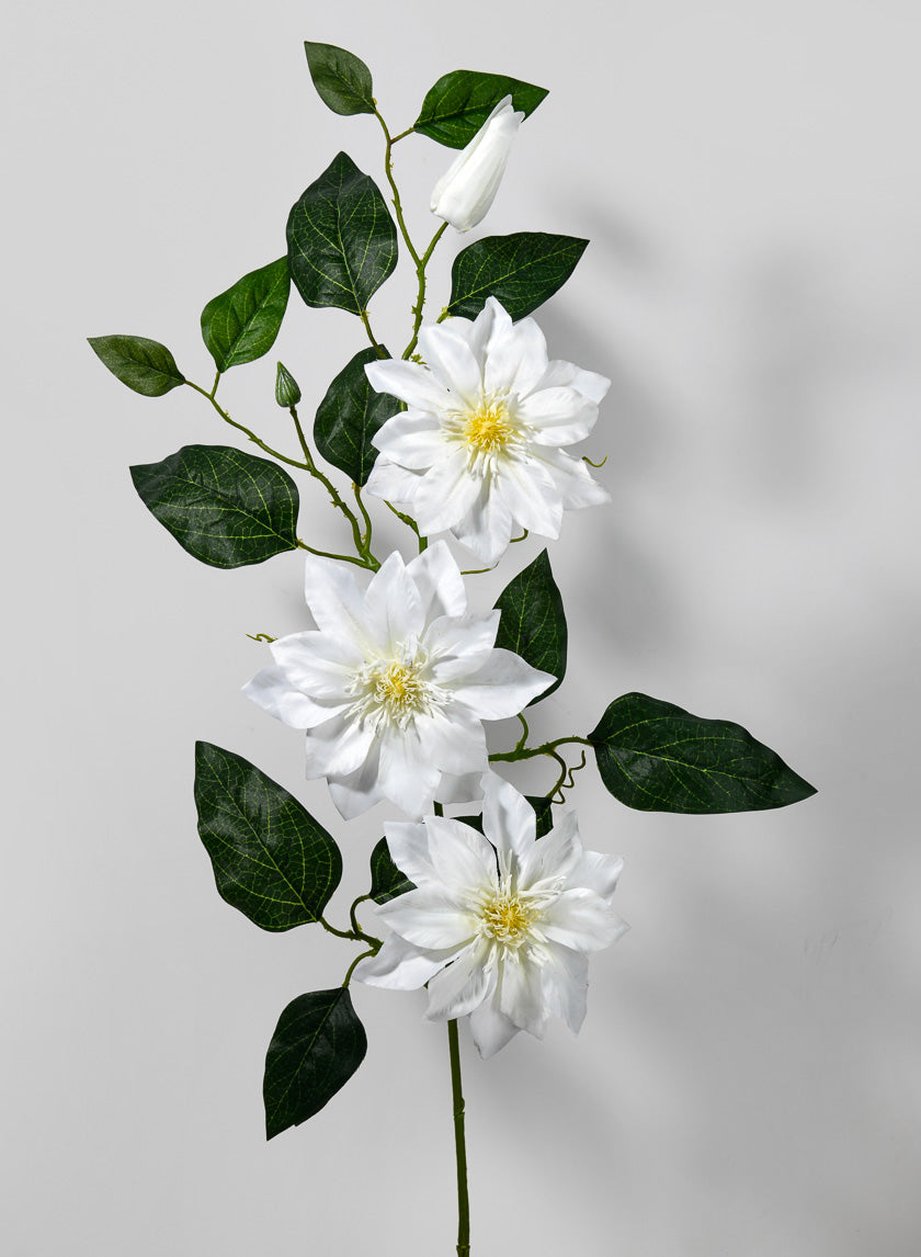 32in Long Double Clematis Spray Decor Jamali-garden
