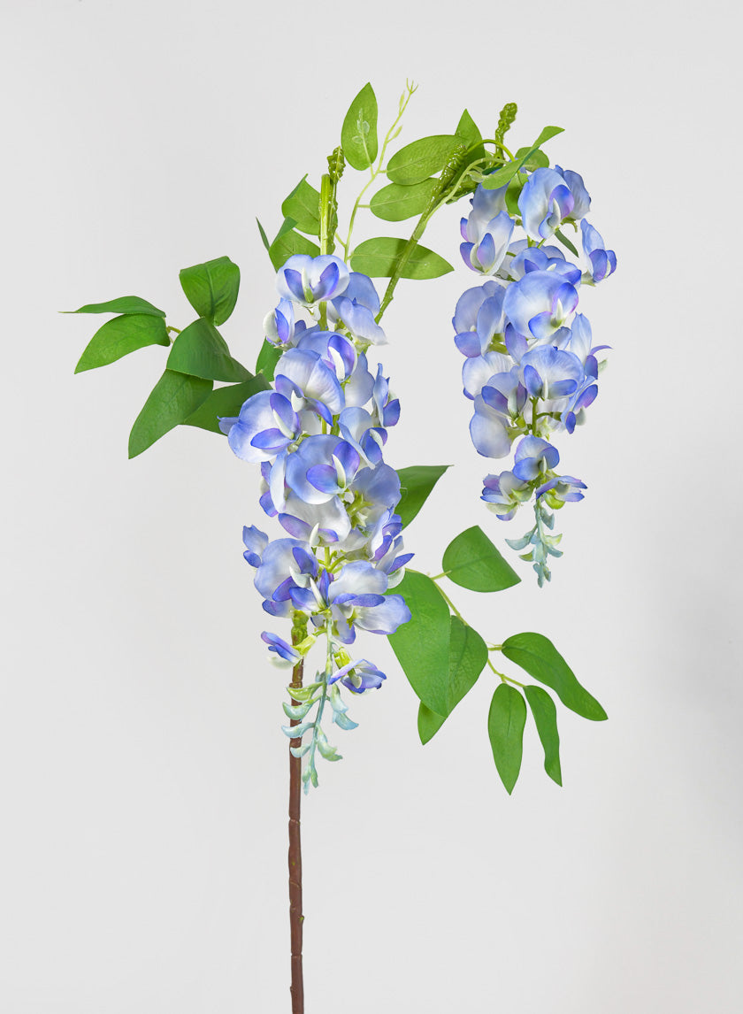 37in Long Blue Wisteria Spray Decor Jamali-garden