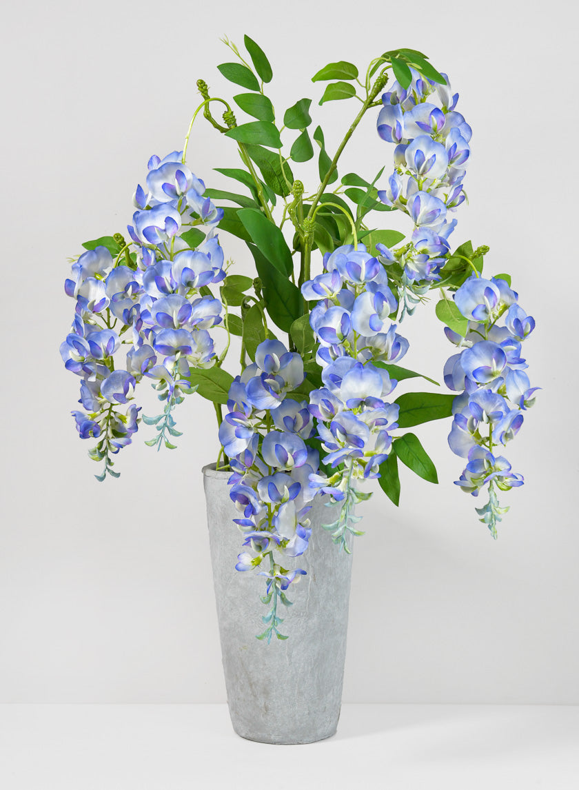 37in Long Blue Wisteria Spray Decor Jamali-garden