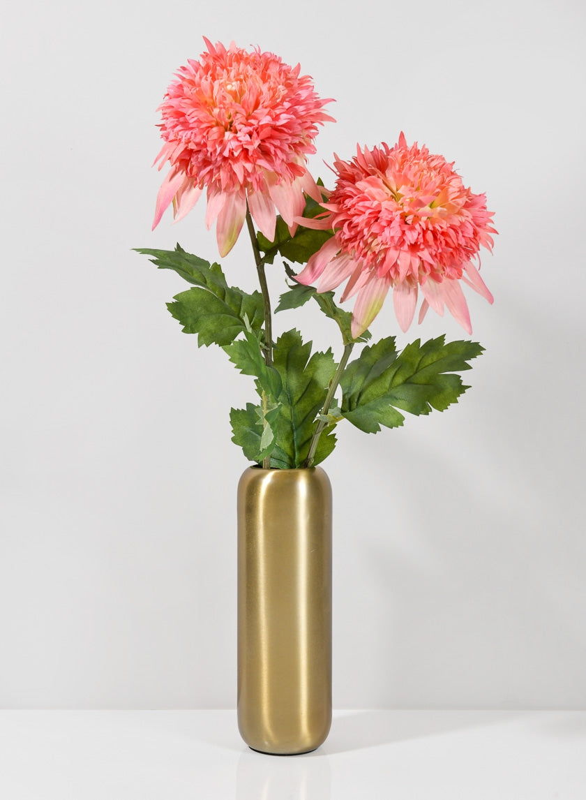 8.5in Tall Bretagne Matte Gold Steel Capsule Vas Decor Jamali-garden