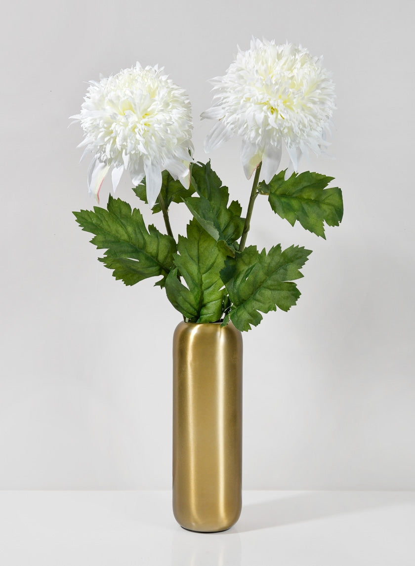 8.5in Tall Bretagne Matte Gold Steel Capsule Vas Decor Jamali-garden