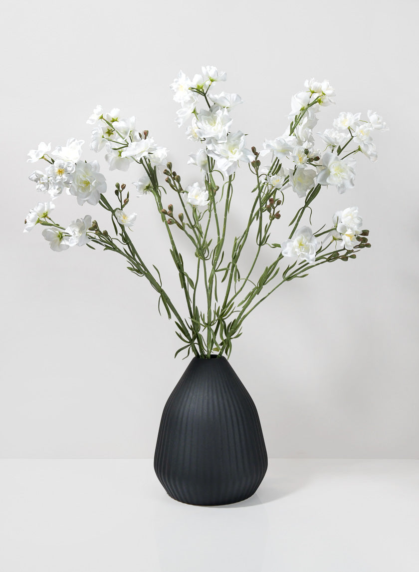 33in Long White Bouquet Larkspur Spray Decor Jamali-garden